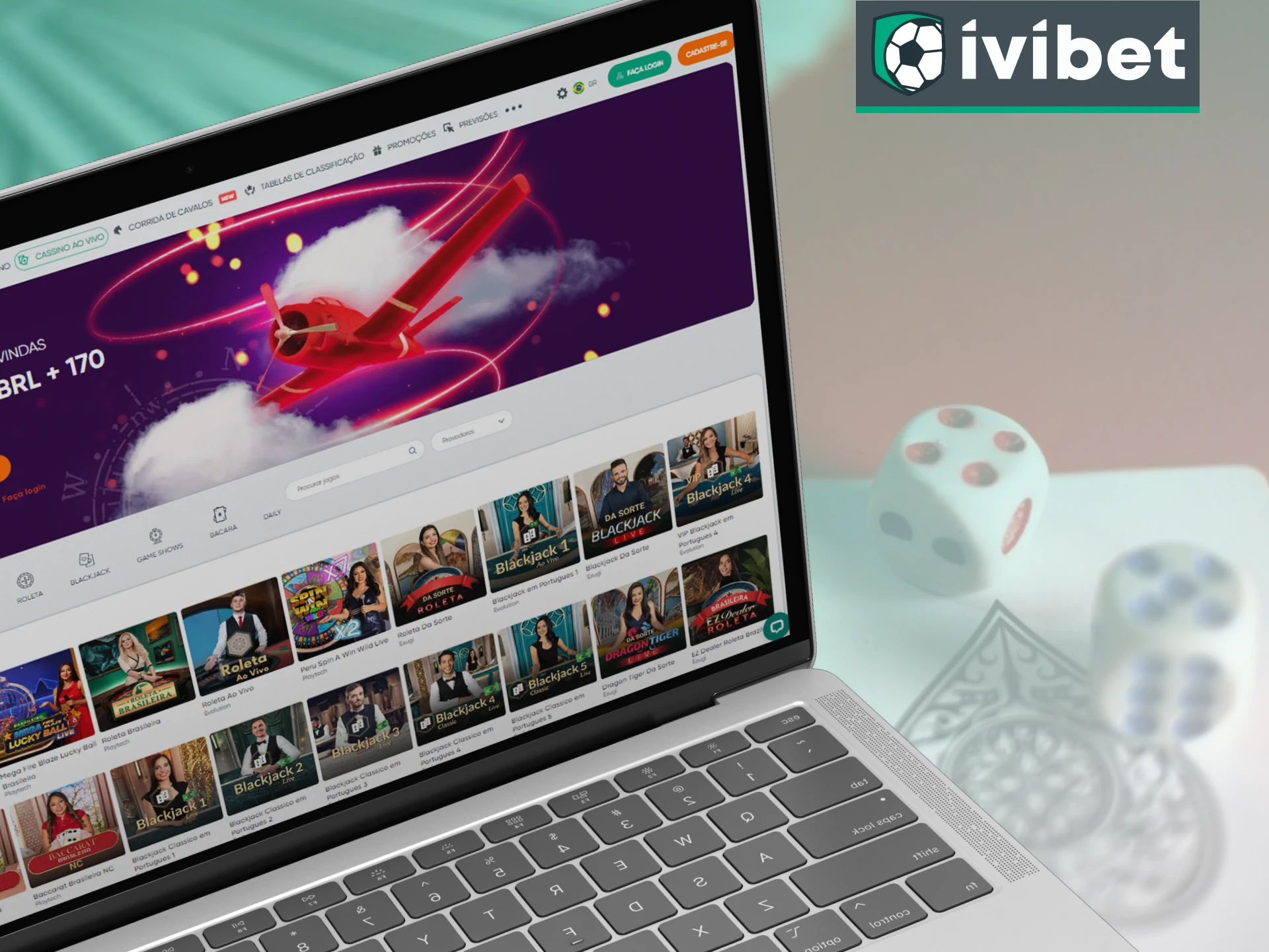 Na Ivibet, jogue uma variedade de jogos de cassino com dealer ao vivo.