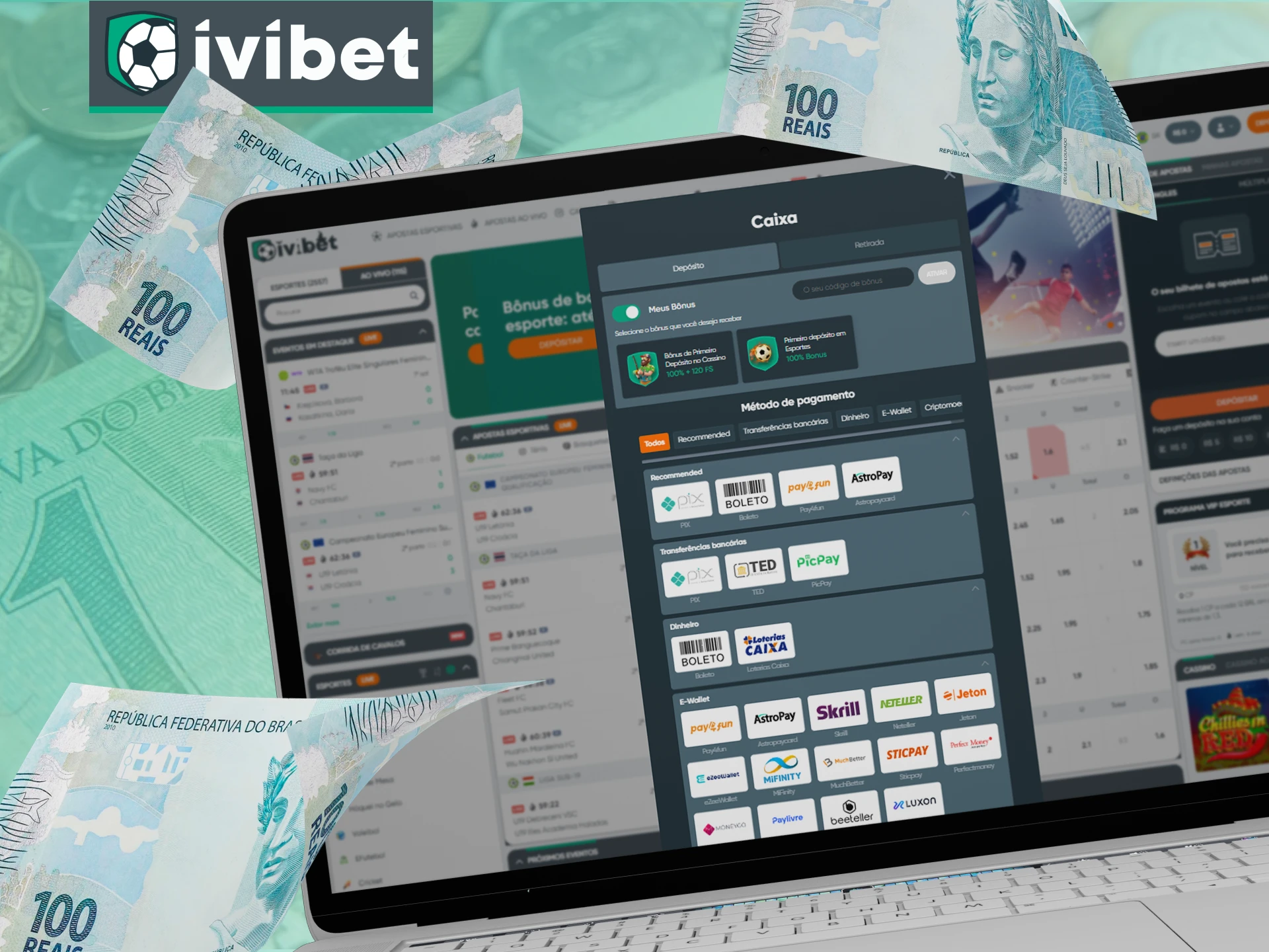 Você pode facilmente retirar seu dinheiro do Ivibet.