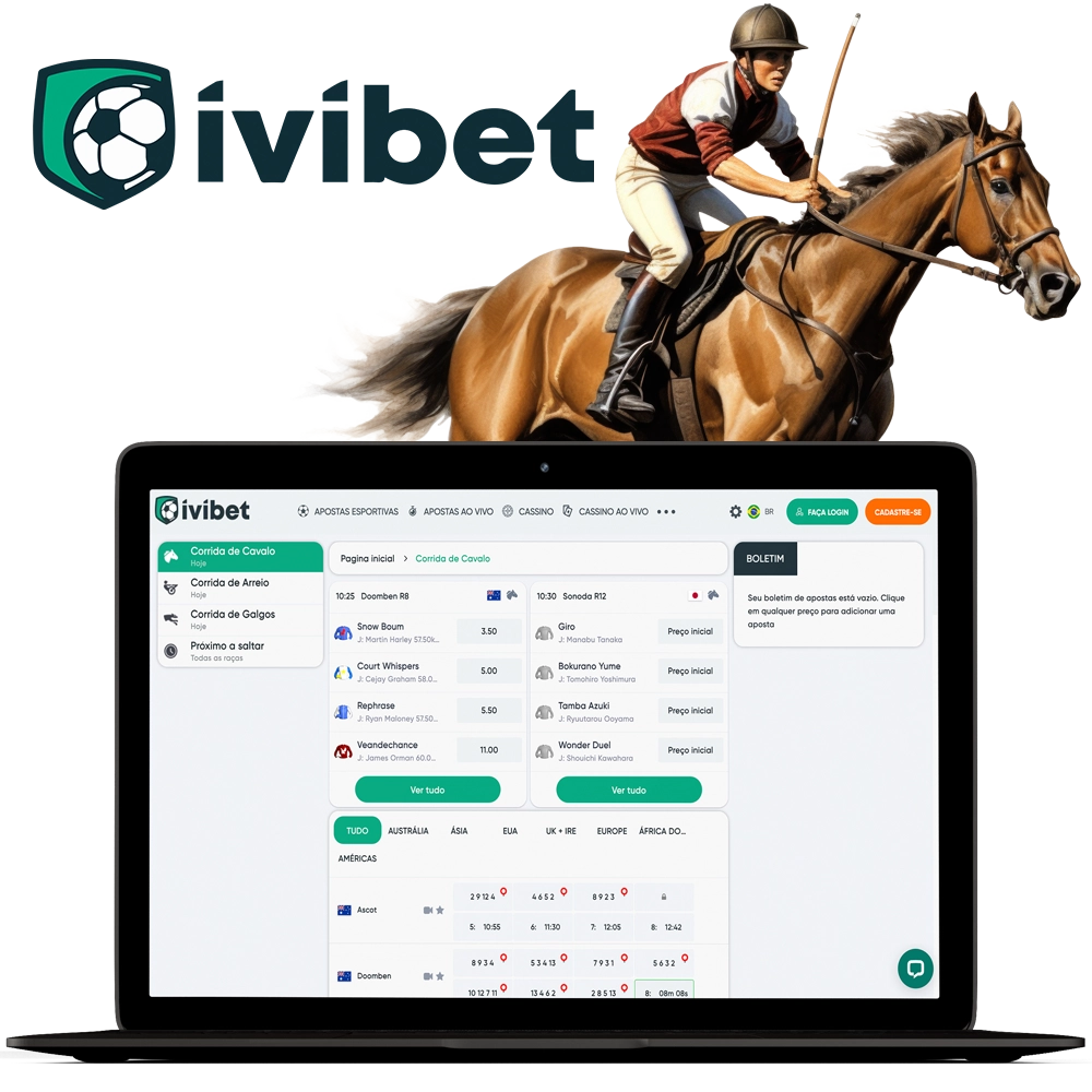 Experimente apostar em corridas de cavalos no Ivibet Casino.