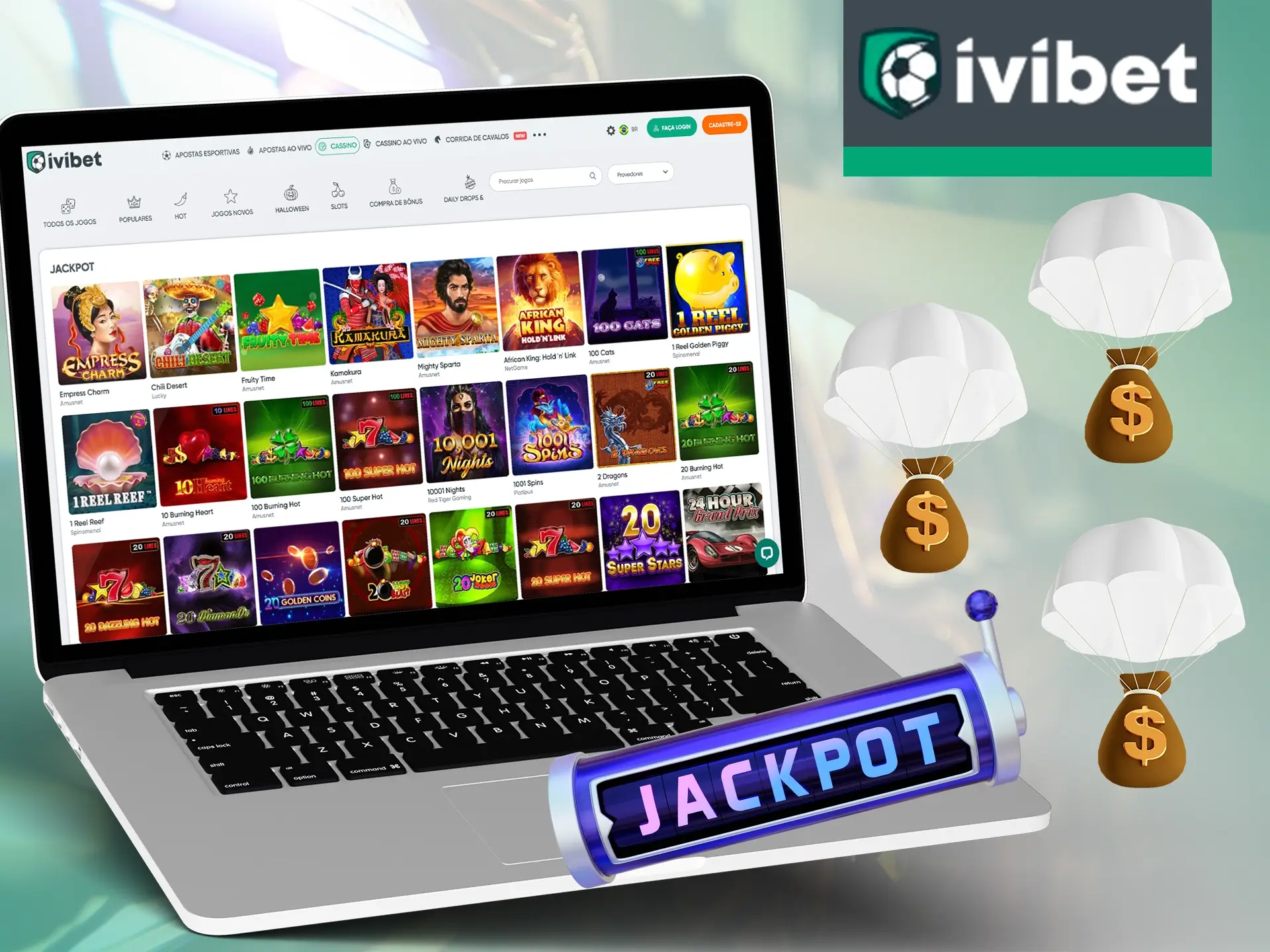 Somente com os jogos de Jackpot você tem uma oportunidade única de ganhar muito no Ivibet Cassino.