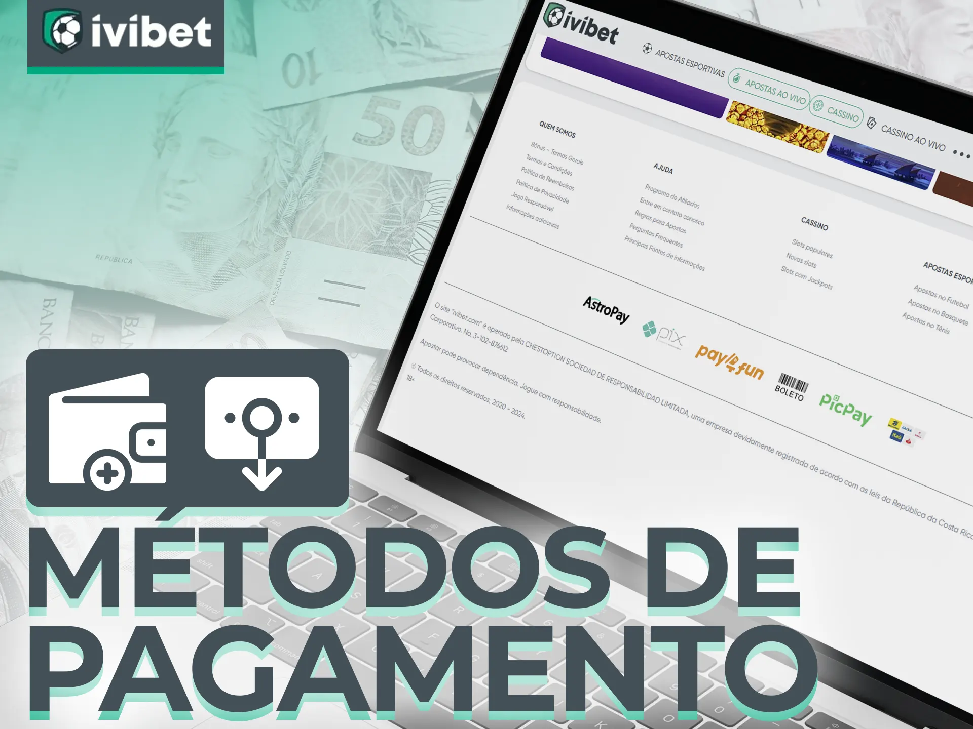 O Ivibet Casino oferece uma grande variedade de métodos de pagamento populares.