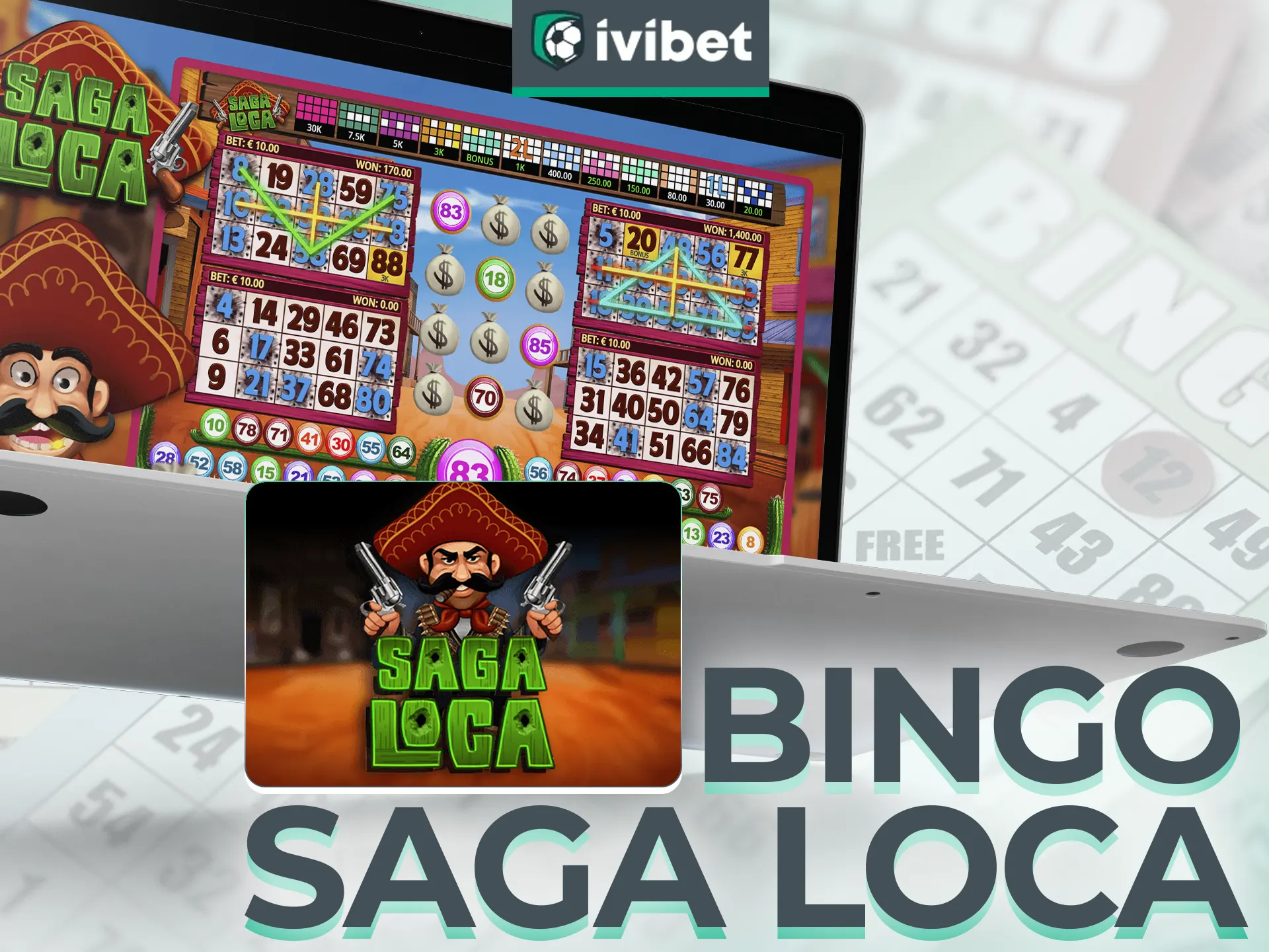 Bingo Saga Loca da Ivibet - Bingo com tema do Velho Oeste.