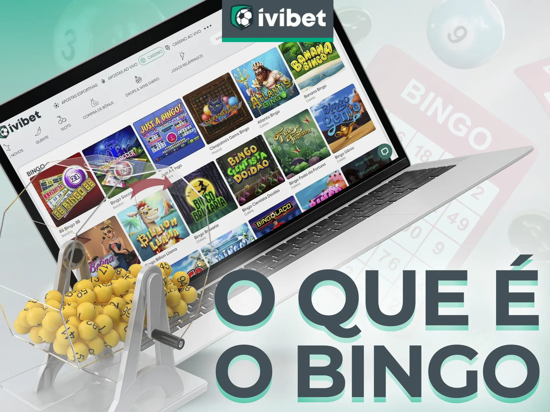 Bingo na Ivibet, jogo popular com muitas opções.