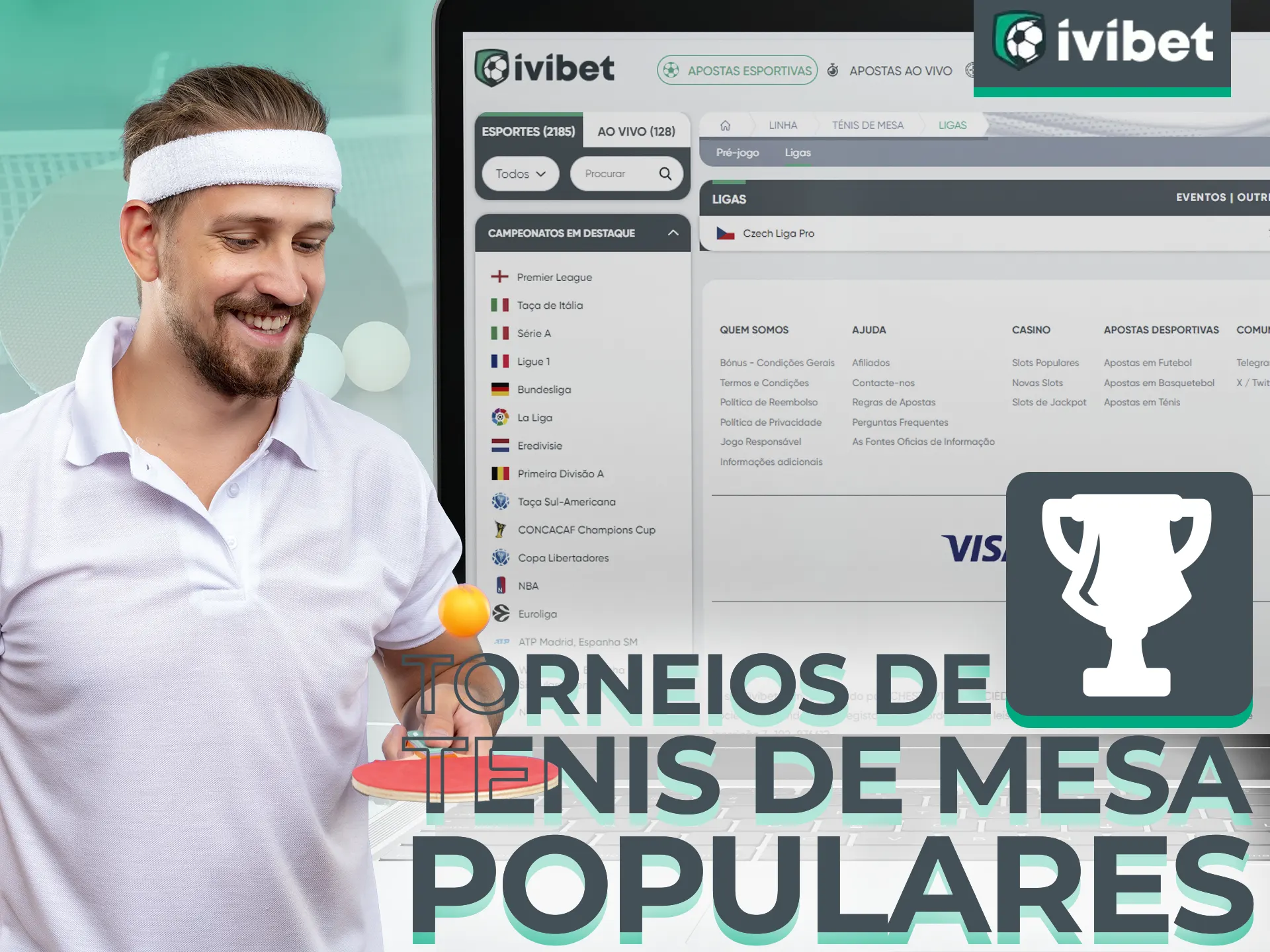 Ivibet oferece apostas de tênis de mesa nos torneios mais populares.